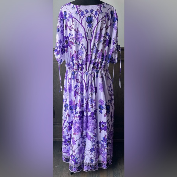 BloomChic Purple Floral Maxi Dress - Picture 4 of 6